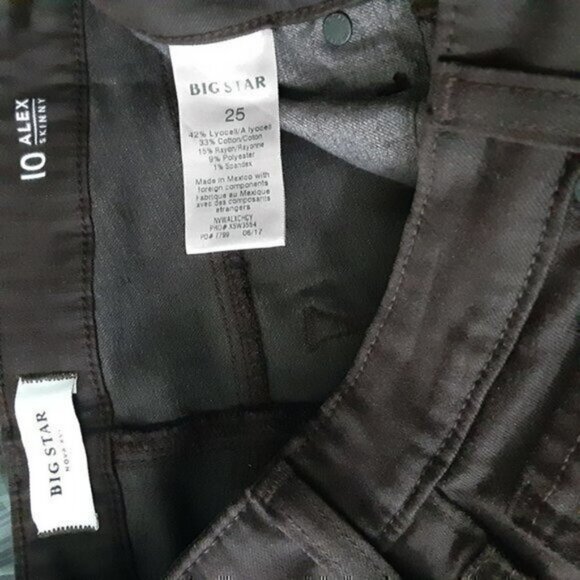Big Star womens solid brown Alex skinny stretch chino pants 25x30 EUC - Picture 4 of 4
